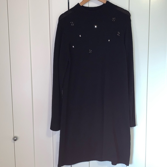 Signature Collection Dresses & Skirts - Signature Collection black knit sweater dress XL